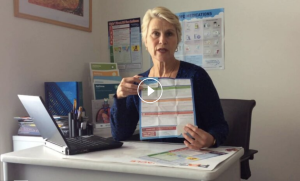 Video thumbnail image of a female doctor holding up an asthma information chart.
